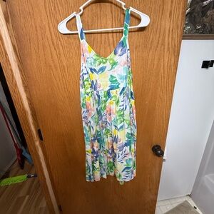 Colorful Floral Sleeveless Dress